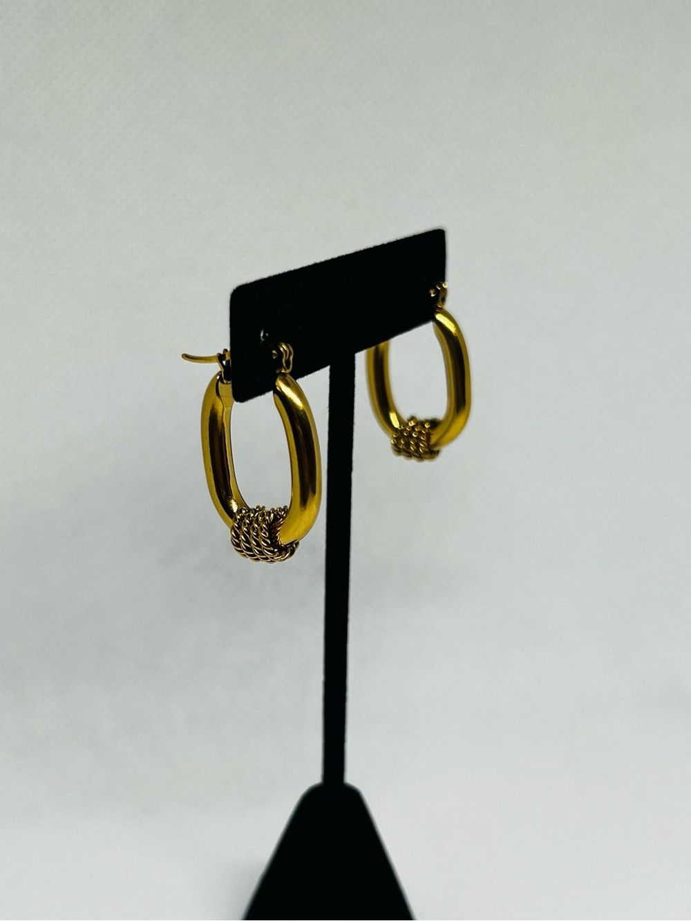 Milan Knot Gold Hoops - Hypoallergenic Stainless Steel/18K Gold Earrings